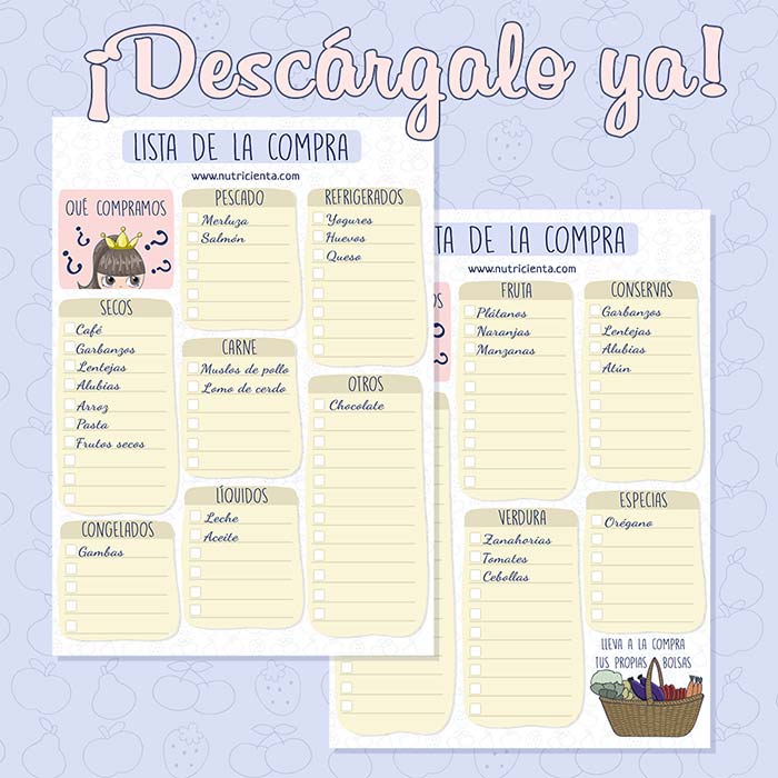 descargable para hacer la lista de la compra