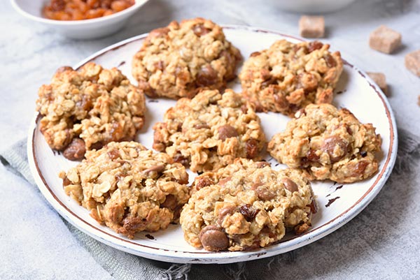 receta de galletas de avena y platano con aceite de coco