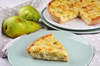 Imagen de la receta de Quiche de peras y queso roquefort