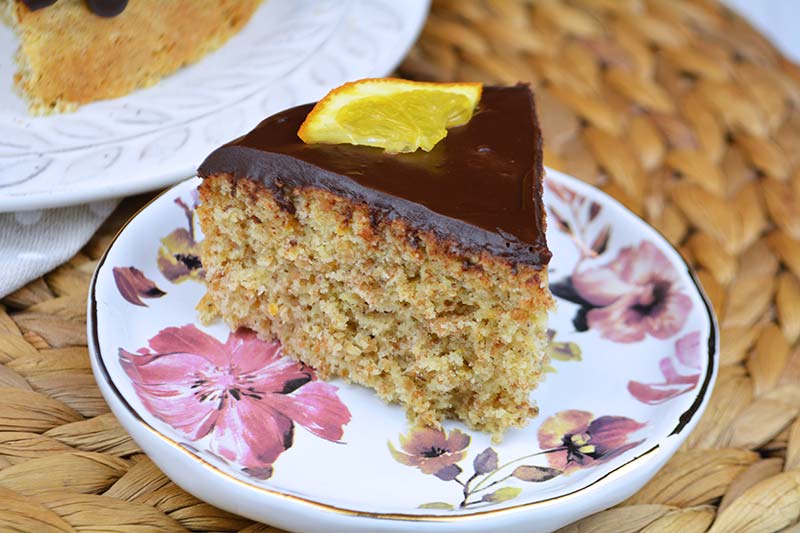 receta de bizcocho de naranja y chocolate