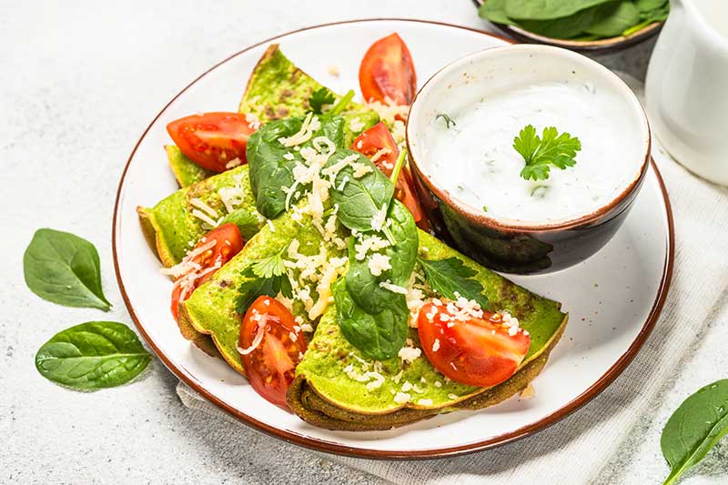 receta de crepes de espinacas y avena 2