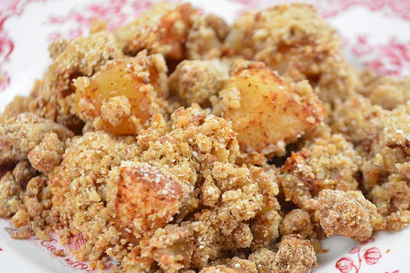 receta de apple crumble o crumble de manzana