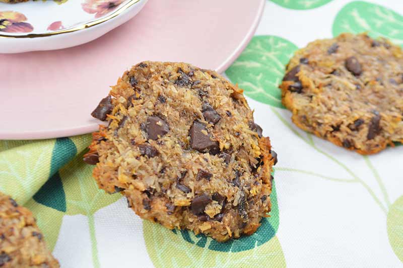 galletas de coco y chocolate sin harina, sin huevos, sin azucar, sin leche