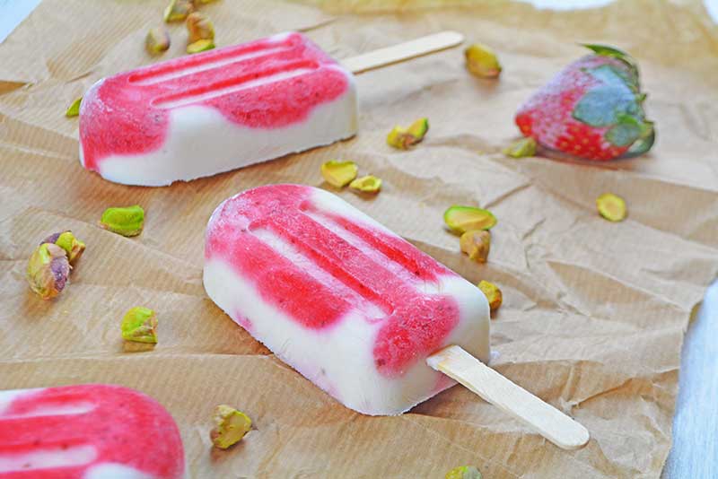 receta de helado de tarta de queso o cheesecake y fresa 1