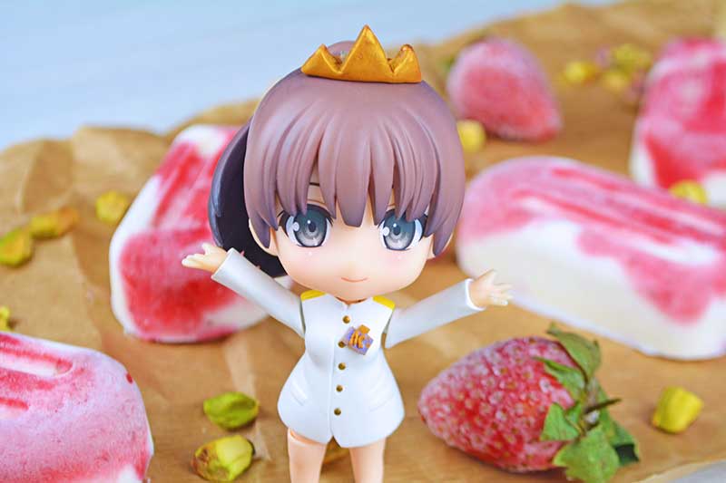 receta de helado de tarta de queso o cheesecake y fresa 2