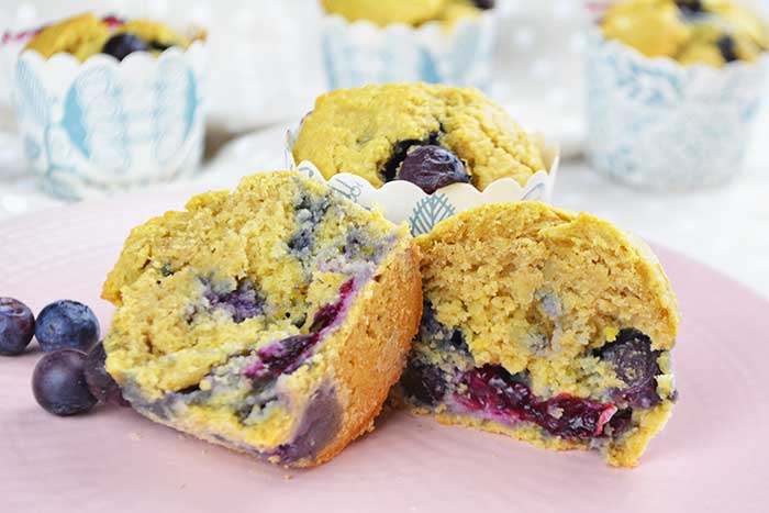 receta de muffins de arandanos saludables sin azucar