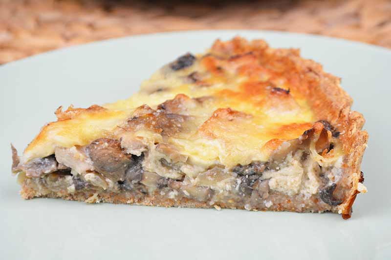 receta de pastel de pollo y champinones