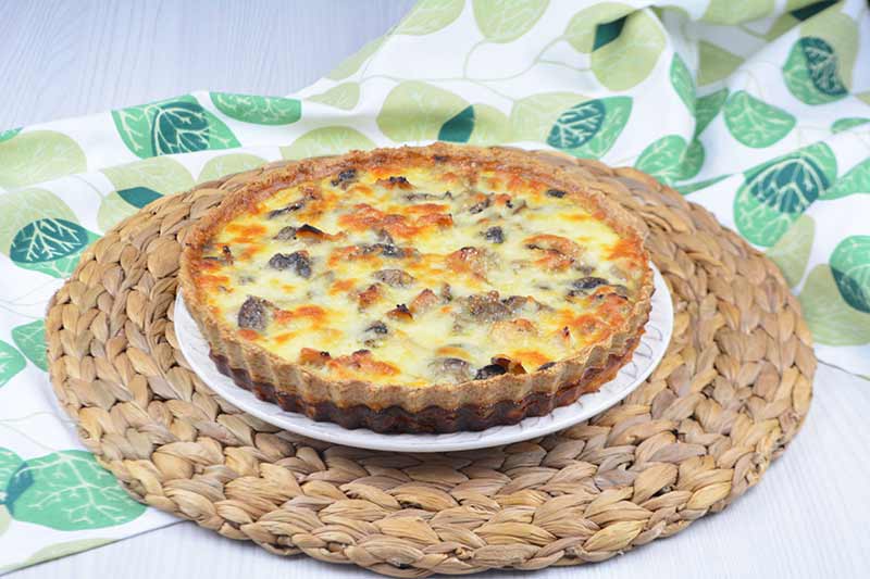 receta de quiche de pollo y champinones 1