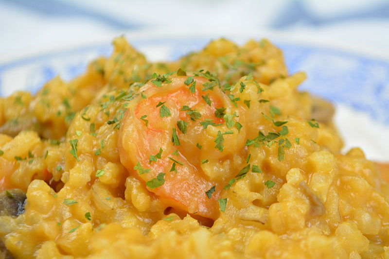 receta de un delicioso y f?cil risotto de gambas y champi?ones por nutricienta