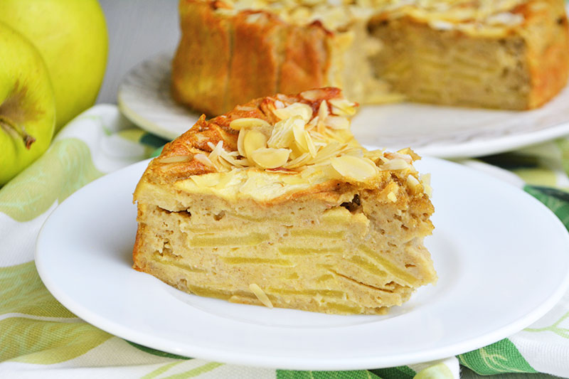 receta de tarta de manzana sin azucar