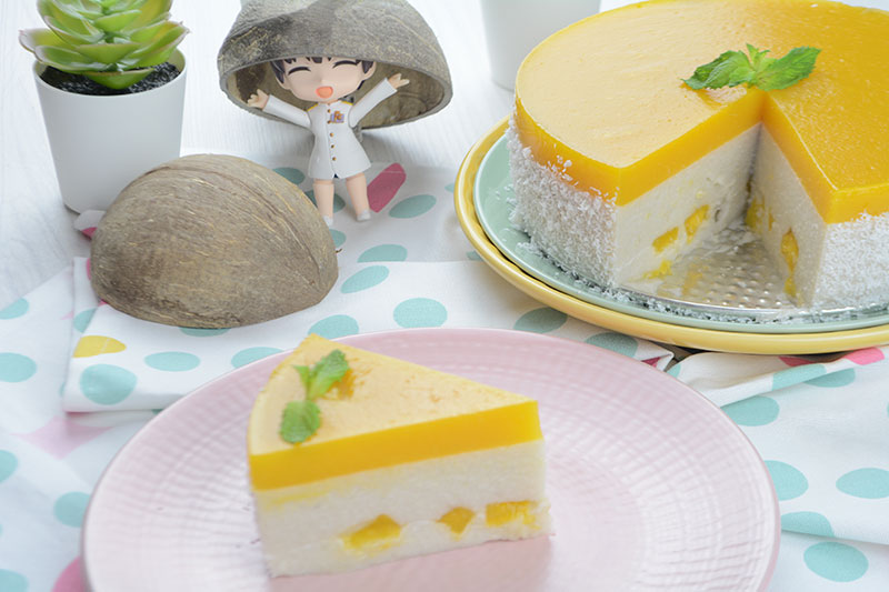 Deliciosa y f?cil tarta de mango y coco por nutricienta