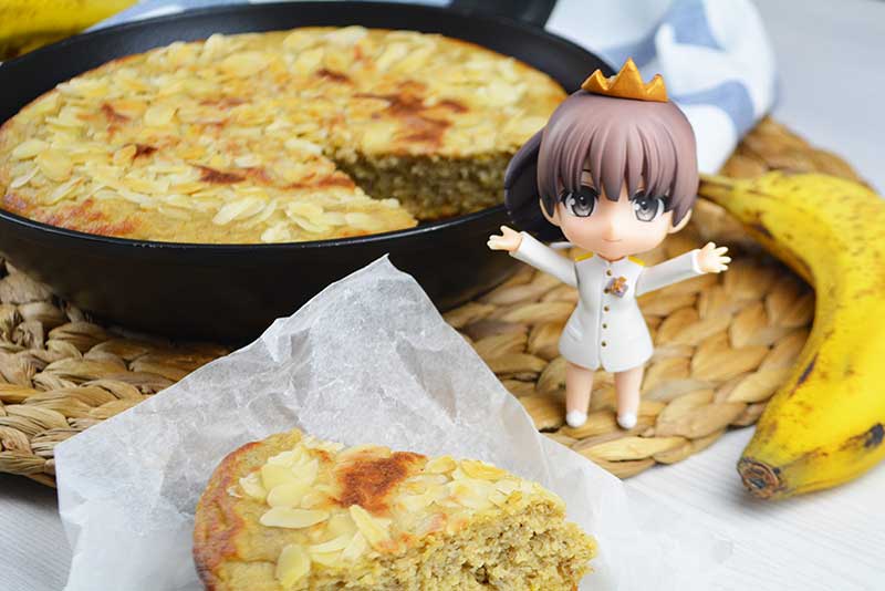 torta o bizcocho de avena y platano sin horno 2