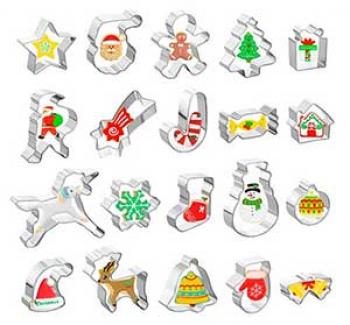 Cortadores de galletas con formas navideñas